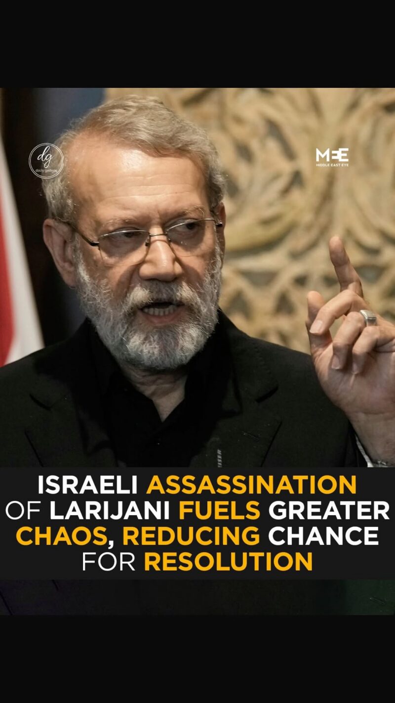 Middle East Eye: Larijani Assassination by Israel Sparks Greater Chaos Across Region