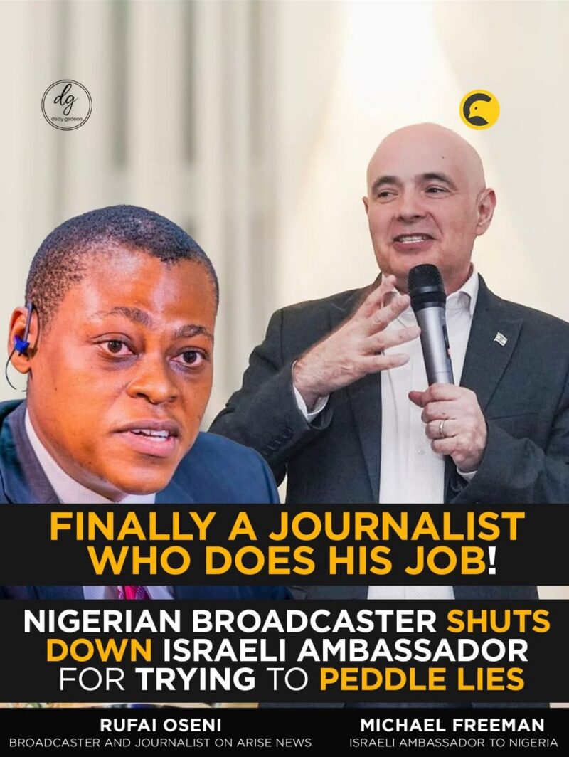 Nigerian Broadcaster Rufai Oseni Shuts Down Israeli Ambassador Michael Freeman for Peddling Lies