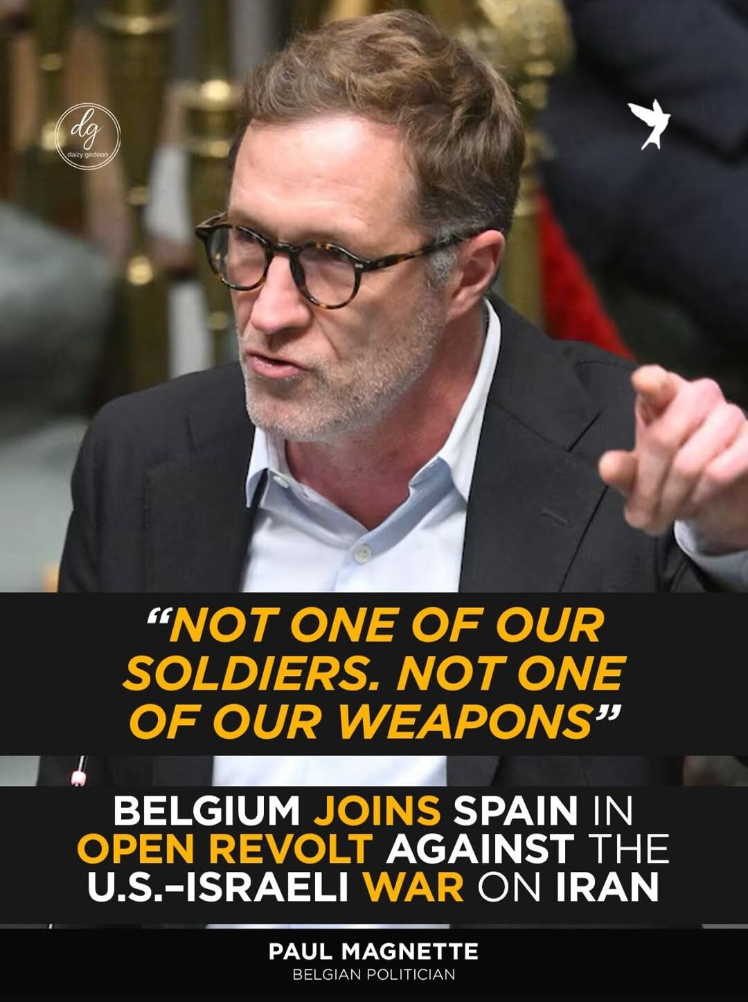 “Not One of Our Soldiers”: Belgium’s Paul Magnette Rejects Support for U.S.–Israel War on Iran