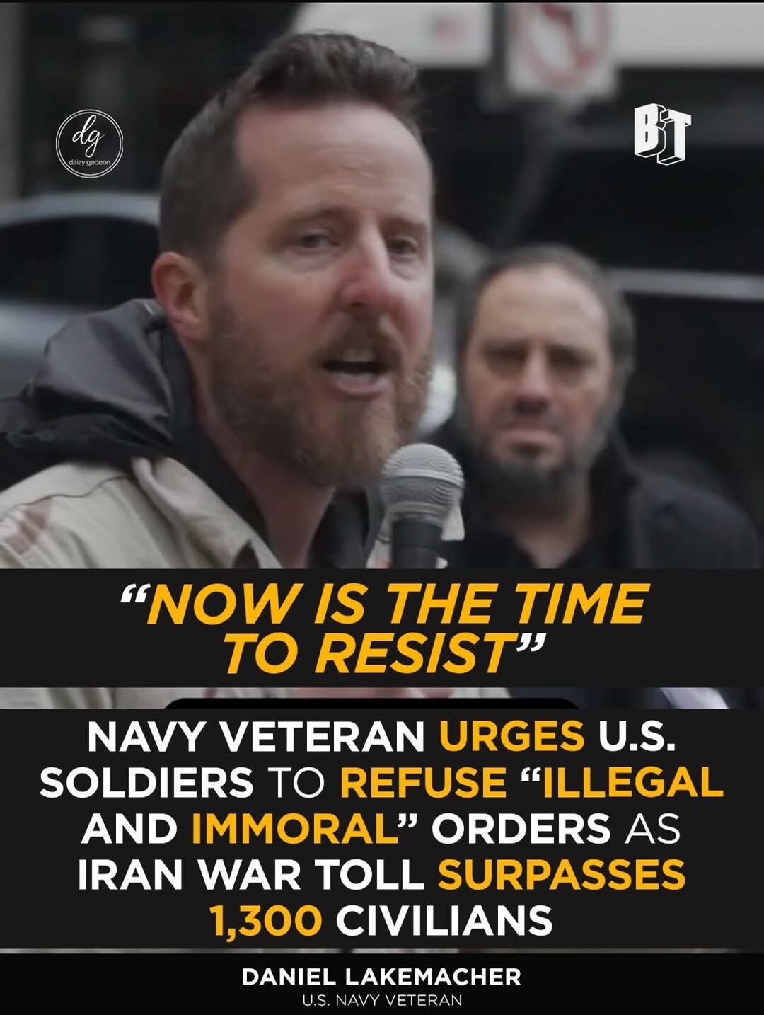 “Now Is the Time to Resist”: U.S. Navy Veteran Urges Soldiers to Refuse “Illegal” Iran War Orders