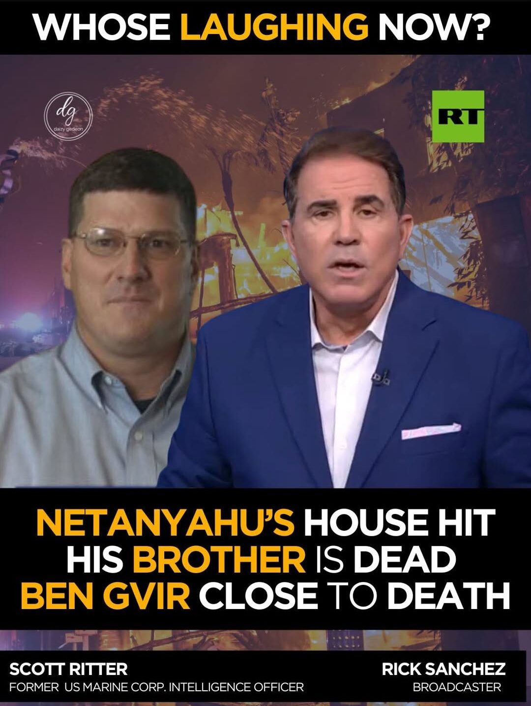 RT Broadcast Sparks Controversy Over Claims About Netanyahu and Israeli Leaders