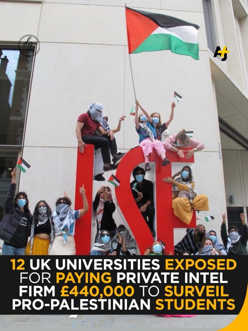 12 UK Universities Exposed for Paying £440K to Spy on Pro-Palestinian Students