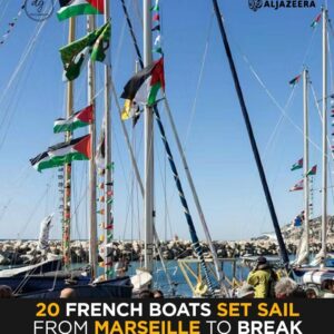 20 French Boats Set Sail to Break Gaza Blockade in New Aid Flotilla