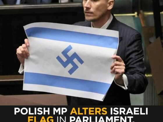 BREAKING: Konrad Berkowicz Sparks Outrage After Altering Israeli Flag in Polish Parliament