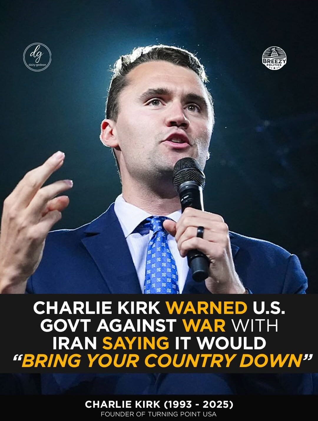 Charlie Kirk’s Final Iran War Warning Resurfaces After 2025 Assassination