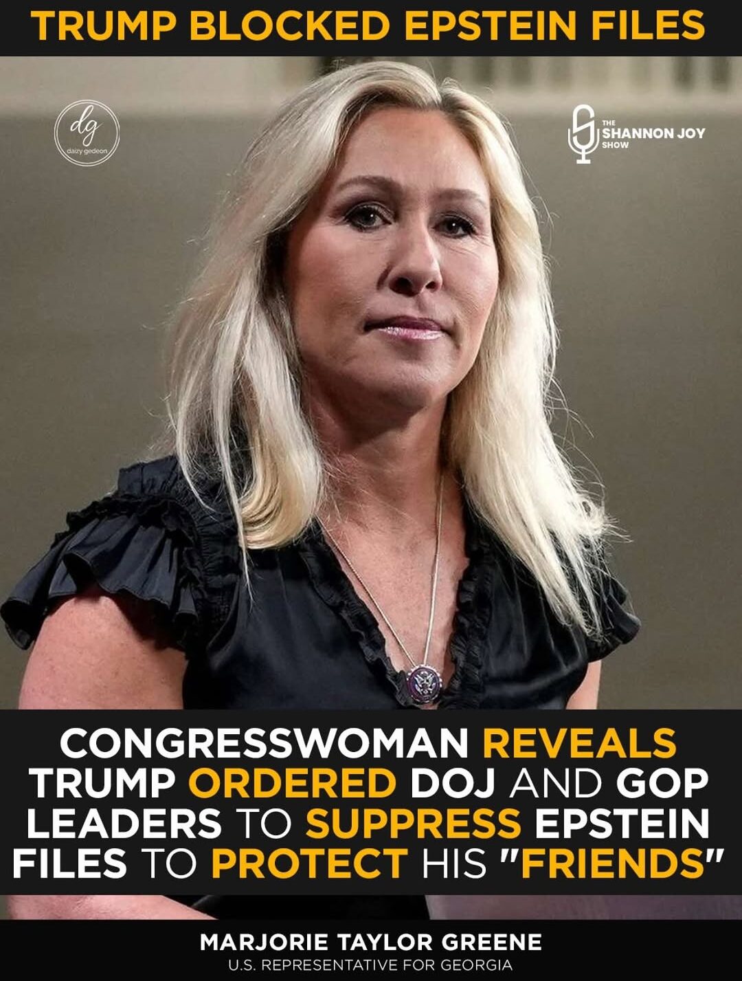 Congresswoman Claims Trump Blocked Epstein Files to Protect Friends