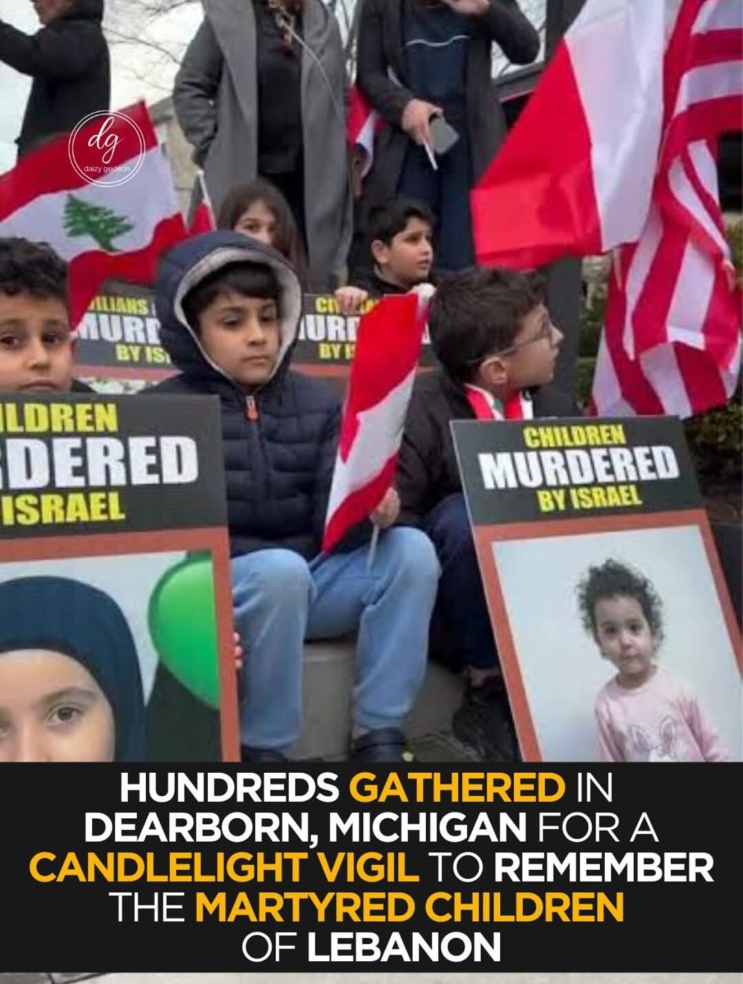 Hundreds Gather in Dearborn for Candlelight Vigil Honoring Lebanon’s Children