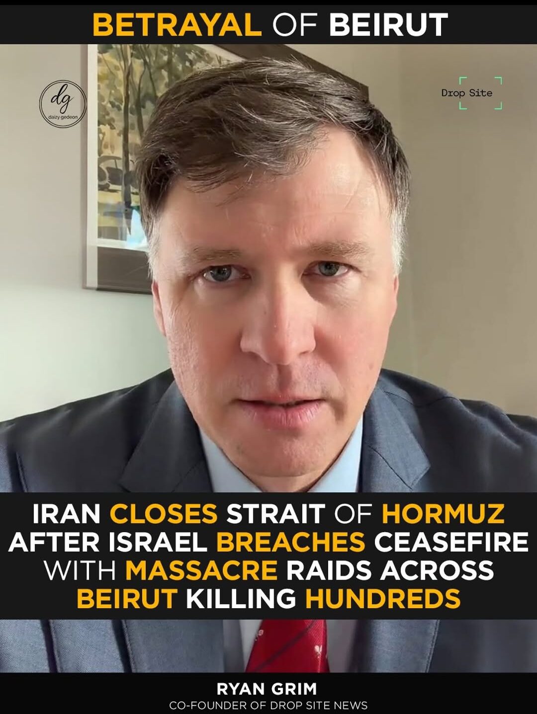 Iran Closes Strait of Hormuz After Israeli Strikes on Beirut Shatter Ceasefire