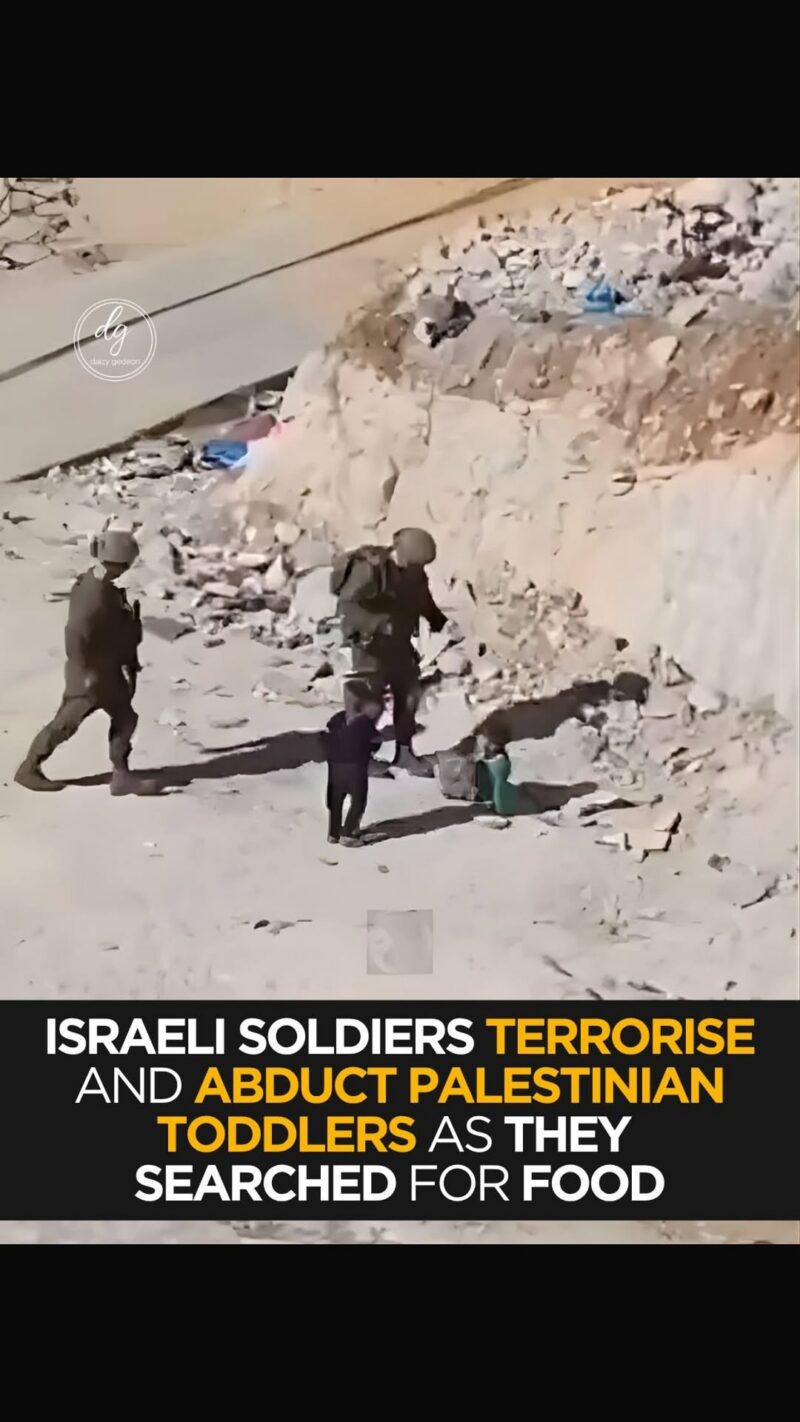 Israeli Soldiers Seen Detaining Palestinian Toddlers During Food Search