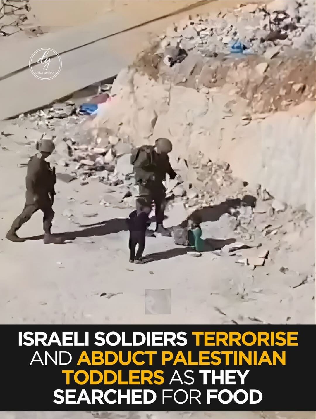 Israeli Soldiers Seen Detaining Palestinian Toddlers During Food Search
