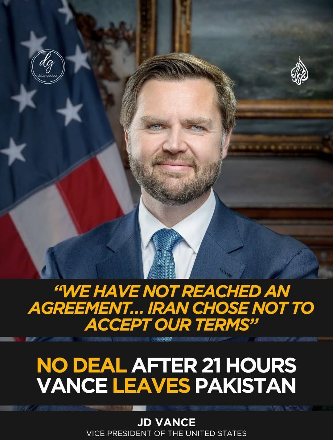 JD Vance Leaves Pakistan After 21 Hours of Talks With No Deal Reached