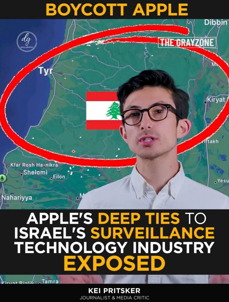Kei Pritsker Alleges Apple Supply Chain Ties to Israeli Military Industry