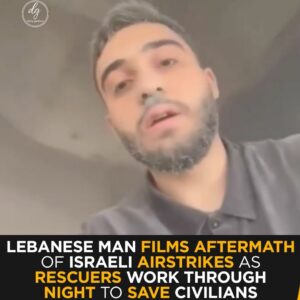 Lebanese Man Films Aftermath of Israeli Airstrikes as Rescuers Race to Save Civilians