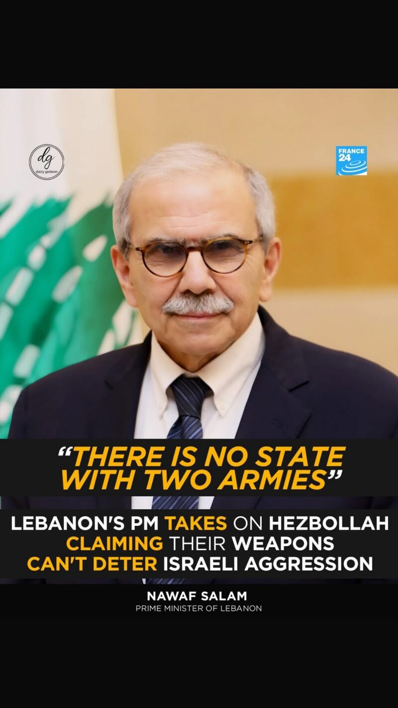 Lebanon PM Nawaf Salam Says ‘No State With Two Armies’ in Challenge to Hezbollah
