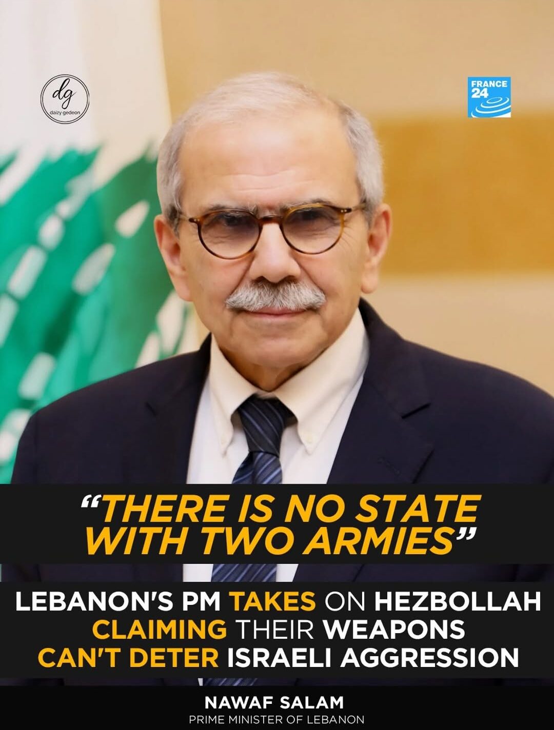 Lebanon PM Nawaf Salam Says ‘No State With Two Armies’ in Challenge to Hezbollah