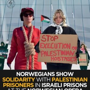 Norwegians Rally for Palestinian Prisoners at Oslo Opera House – Powerful Show of Solidarity