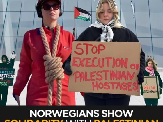 Norwegians Rally for Palestinian Prisoners at Oslo Opera House – Powerful Show of Solidarity