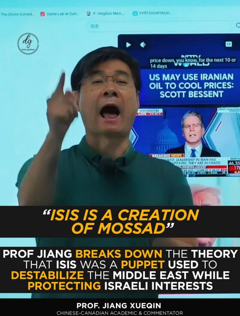 Professor Jiang Revives Theory That ISIS Served Israeli Strategic Interests