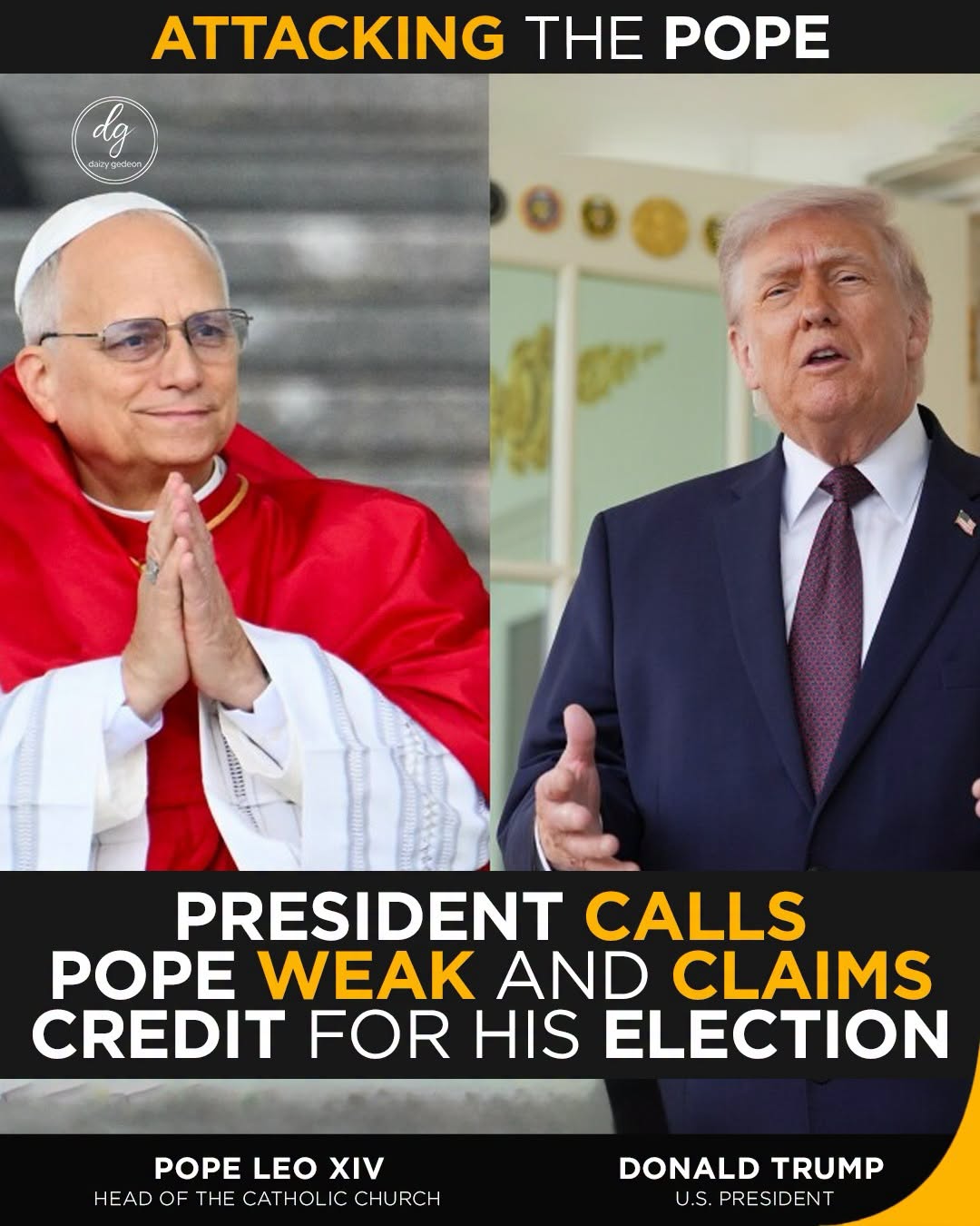 Trump Targets Pope Leo XIV as American Pontiff Criticizes Iran War