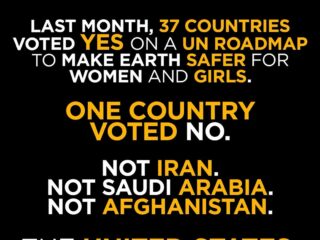 United States Stands Alone in Voting No on UN Roadmap for Women and Girls