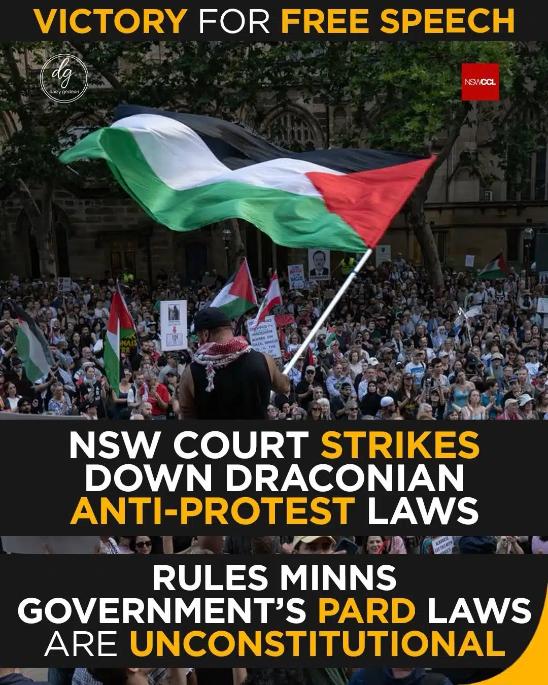“Victory for Free Speech: NSW Court Strikes Down ‘Draconian’ Anti-Protest Laws”