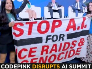 CodePink Disrupts AI Summit Over Claims US-Israeli Tech Fuels Gaza War 2 "CodePink Disrupts AI Summit Over Claims US-Israeli Tech Fuels Gaza War"
