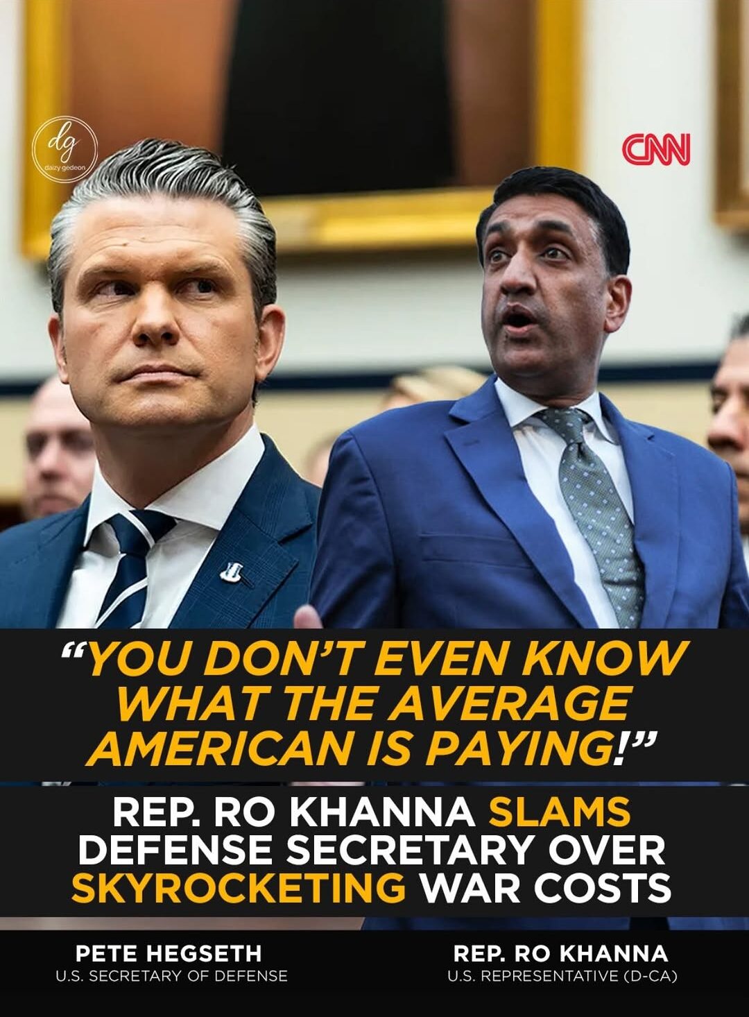 Ro Khanna Grills Hegseth on $1.5T Defense Budget: “Who Pays?” Ro Khanna Grills Hegseth on $1.5T Defense Budget: “Who Pays?”