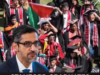Stanford Graduates Walk Out on Google CEO Over Company's Ties to Israeli Military 2 Stanford Graduates Walk Out on Google CEO Over Company's Ties to Israeli Military