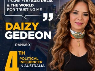 Daizy Gedeon Ranked 4th Political Influencer in Australia: Thank You Australia and the World 2 Daizy Gedeon Ranked 4th Political Influencer in Australia: Thank You Australia and the World