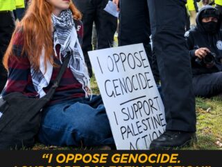 Young Woman Arrested in Britain After Saying “I Oppose Genocide. I Support Palestine Action” 1 Young Woman Arrested in Britain After Saying “I Oppose Genocide. I Support Palestine Action”